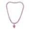 Necklace LO4705 Rhodium Brass Necklace with AAA Grade CZ in Rose