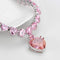 Necklace LO4705 Rhodium Brass Necklace with AAA Grade CZ in Rose