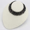 Necklace LO4715 Rhodium Brass Necklace with Synthetic in Jet