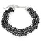 Necklace LO4718 Rhodium Brass Necklace with Synthetic in Jet