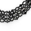 Necklace LO4718 Rhodium Brass Necklace with Synthetic in Jet