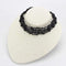 Silver Necklaces Necklace LO4718 Rhodium Brass Necklace with Synthetic in Jet Alamode Fashion Jewelry Outlet