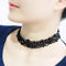 Silver Necklaces Necklace LO4718 Rhodium Brass Necklace with Synthetic in Jet Alamode Fashion Jewelry Outlet