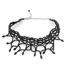Necklace LO4722 Rhodium Brass Necklace with Synthetic in Jet