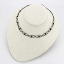 Necklace LO4723 Ruthenium White Metal Necklace with Synthetic in Jet