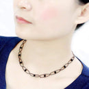 Necklace LO4723 Ruthenium White Metal Necklace with Synthetic in Jet