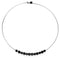 Silver Necklaces Necklace LO4725 Ruthenium White Metal Necklace with Synthetic in Jet Alamode Fashion Jewelry Outlet