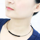Necklace LO4725 Ruthenium White Metal Necklace with Synthetic in Jet