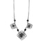 Silver Necklaces Necklace LO4727 Ruthenium White Metal Necklace with Synthetic in Jet Alamode Fashion Jewelry Outlet