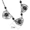 Necklace LO4728 Ruthenium White Metal Necklace with Synthetic in Jet