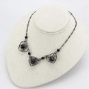 Necklace LO4728 Ruthenium White Metal Necklace with Synthetic in Jet