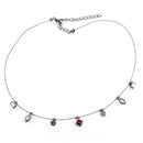 Silver Necklaces Necklace LO4729 Ruthenium White Metal Necklace with Top Grade Crystal Alamode Fashion Jewelry Outlet