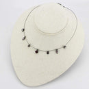 Necklace LO4729 Ruthenium White Metal Necklace with Top Grade Crystal