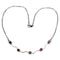 Necklace LO4730 Ruthenium White Metal Necklace with AAA Grade CZ in Siam