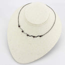 Necklace LO4730 Ruthenium White Metal Necklace with AAA Grade CZ in Siam