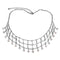 Necklace LO4731 Ruthenium White Metal Necklace with Top Grade Crystal