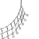 Necklace LO4731 Ruthenium White Metal Necklace with Top Grade Crystal