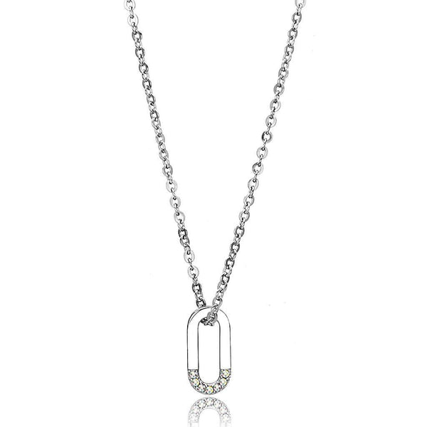 Necklace TK3297 Stainless Steel Necklace with Top Grade Crystal AB