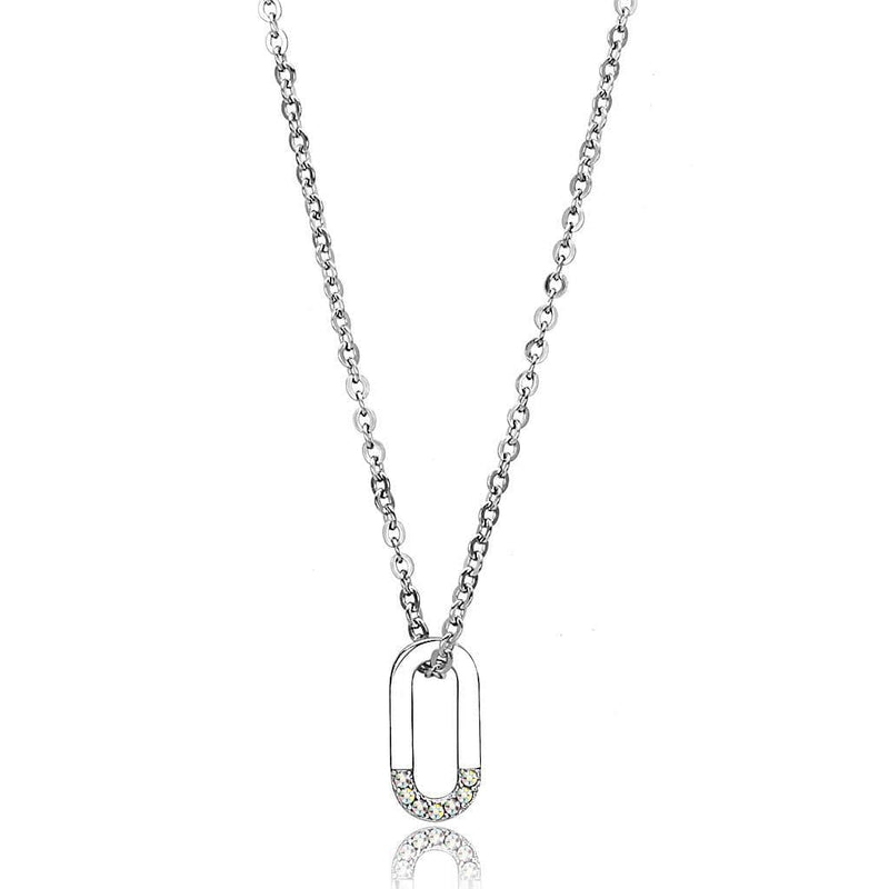 Necklace TK3297 Stainless Steel Necklace with Top Grade Crystal AB