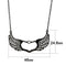 Necklace TK3496 Black - Stainless Steel Necklace with Top Grade Crystal