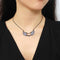Silver Necklaces Necklace TK3496 Black - Stainless Steel Necklace with Top Grade Crystal Alamode Fashion Jewelry Outlet