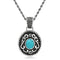 Necklace TK550 Stainless Steel Necklace with Synthetic in Sea Blue