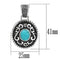 Necklace TK550 Stainless Steel Necklace with Synthetic in Sea Blue