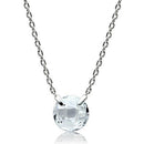Necklaces For Women 3W074 Rhodium Brass Necklace with AAA Grade CZ