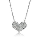 Silver Necklaces Necklaces For Women 3W076 Rhodium Brass Necklace with AAA Grade CZ Alamode Fashion Jewelry Outlet