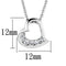 Necklaces For Women 3W410 Rhodium Brass Necklace with AAA Grade CZ