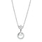 Necklaces For Women 3W419 Rhodium Brass Necklace with AAA Grade CZ
