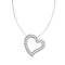 Necklaces For Women 3W420 Rhodium Brass Necklace with AAA Grade CZ