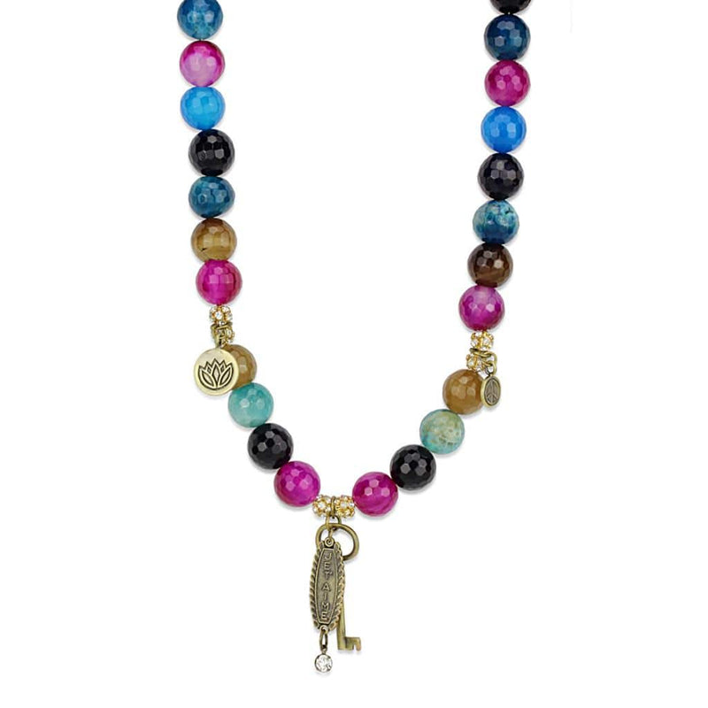 Silver Necklaces Pandora Necklace LO3816 Antique Copper White Metal Necklace with Synthetic Alamode Fashion Jewelry Outlet