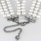 Silver Necklaces Silver Necklace LO3820 Antique Silver White Metal Necklace with Synthetic Alamode Fashion Jewelry Outlet