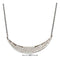 Silver Necklaces Sterling Silver 16"-18" Adjustable Micro Pave Cubic Zirconia Crescent Necklace JadeMoghul Inc.