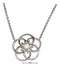Silver Necklaces Sterling Silver 16"-18" Adjustable Open Flower Necklace With Cubic Zirconia JadeMoghul