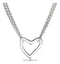 Silver Necklaces Sterling Silver 16" Italian Small Open Heart Necklace JadeMoghul Inc.