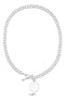 Silver Necklaces Sterling Silver 17" Italian Engravable Heart Necklace With Toggle Clasp JadeMoghul Inc.