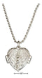 Silver Necklaces Sterling Silver 18" Angel Wings Heart Locket Necklace JadeMoghul Inc.