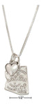 Silver Necklaces Sterling Silver 18" Arizona State Pendant Necklace With Heart Charm JadeMoghul