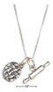 Silver Necklaces Sterling Silver 18" Bakers Rolling Pin And Pie Charm Necklace JadeMoghul Inc.