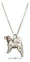 Silver Necklaces Sterling Silver 18" Beagle Necklace With Dog Paw Print Heart Pendant JadeMoghul