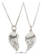 Silver Necklaces Sterling Silver 18" "best Friends" Mizpah Heart Necklace Set JadeMoghul