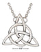 Silver Necklaces Sterling Silver 18" Celtic Trinity Knot Necklace With Cable Chain JadeMoghul Inc.