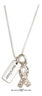 Silver Necklaces Sterling Silver 18" Clear Swarovski Crystals Awareness Ribbon Survivor Necklace JadeMoghul Inc.