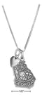 Silver Necklaces Sterling Silver 18" Georgia State Pendant Necklace With Heart Charm JadeMoghul