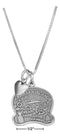 Silver Necklaces Sterling Silver 18" Hawaii State Pendant Necklace With Heart Charm JadeMoghul
