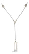 Silver Necklaces Sterling Silver Necklace:  16"-17" Adjustable Squares Y-Necklace JadeMoghul Inc.