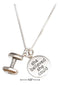 Silver Necklaces Sterling Silver Necklace:  18" Dumbbell Weight And She Believed She Could Pendant Necklace JadeMoghul Inc.