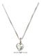 Silver Necklaces Sterling Silver Necklace:  18" Tiny Puffed Heart Necklace JadeMoghul Inc.